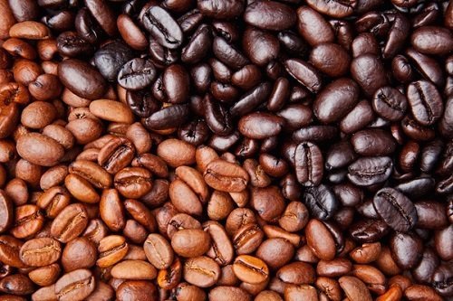 Different Colored Coffee Beans