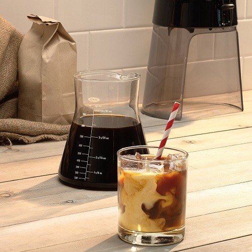 Cold Brew Coffee Made in OXO Good Grips Cold Brew Coffee Maker in a Glass