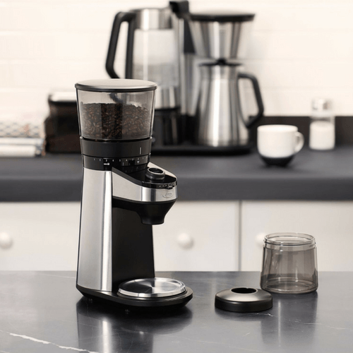 Burr Coffee Grinder on Kitchen Counter