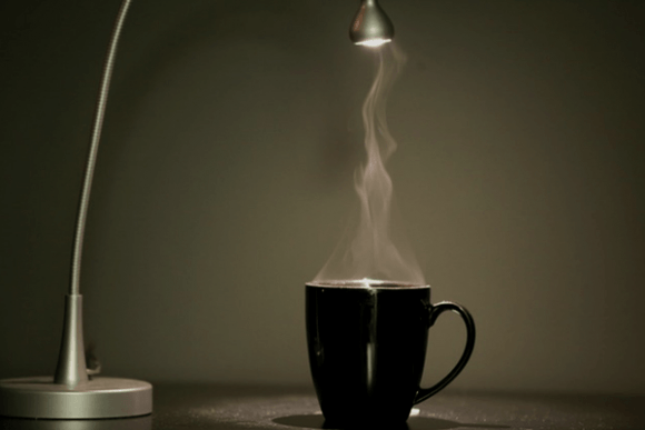 Lamp Highlighting Caffeine Content Cup Coffee 