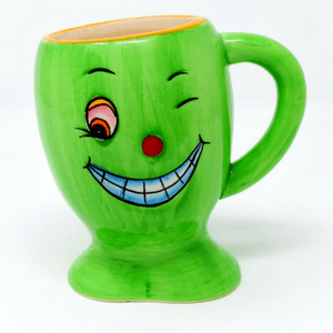 Green Coffee Cup Winking 