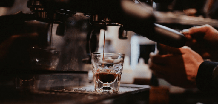 Espresso Machine Pouring A Shot