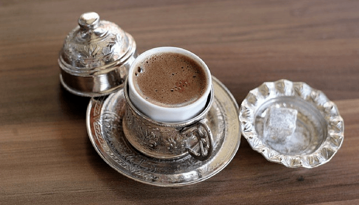 Turkish Coffee On A Wood Background