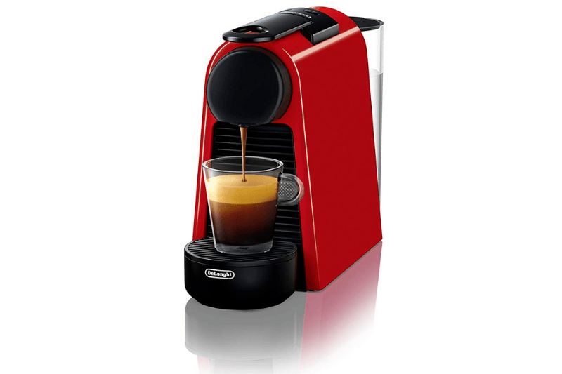 Red Essenza Mini Making An Espresso