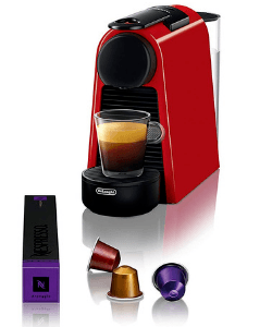 Espresso Maker With Capsules On White Background