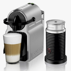 Silver Nespresso Inissia With Milk Frother