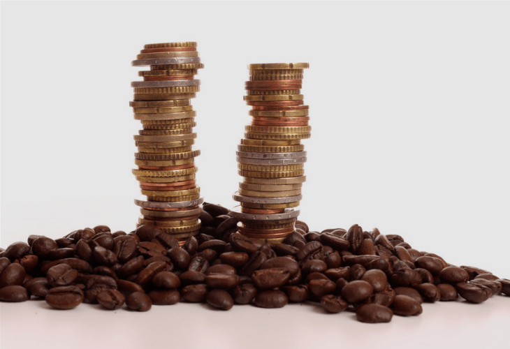 Concept of the price of coffee