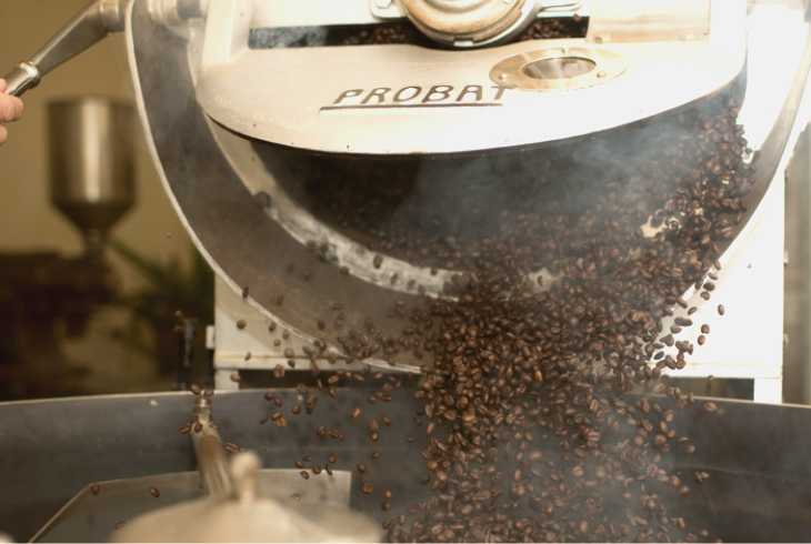 Coffee Being roasted