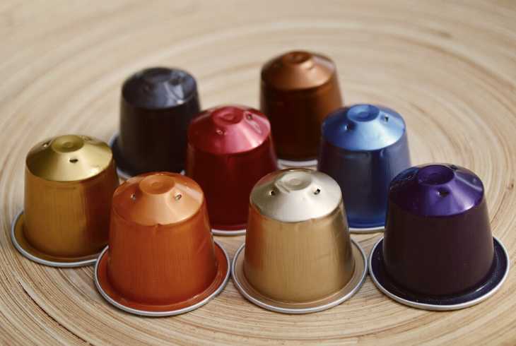 Eight Nespresso pods (capsules)